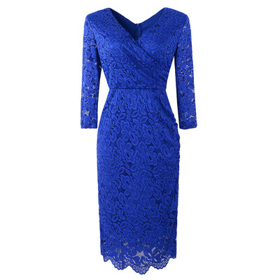 

Women\s V-neck Lace Dress
