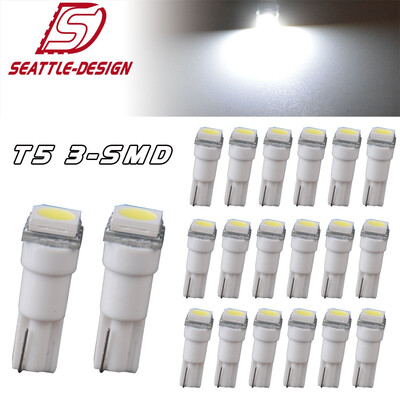 

20X White T5 Wedge 5050 LED Instrument Panel Dash Cluster Light Bulbs 2721 74 73