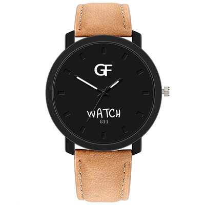 

Gobestart Hot Man Leather Watch Whatever Late Anyway Letter Watches New Pointer glow