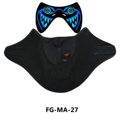

LED Festival Party Masks Luminous Flashing Face Mask Party Glow In Dark Mask Halloween Clothing Terror Helmet Fire