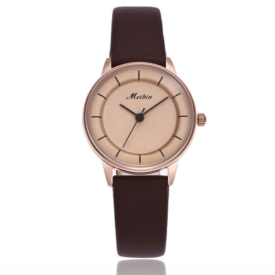 

Ladies waterproof Japanese movement couple watch leather stone