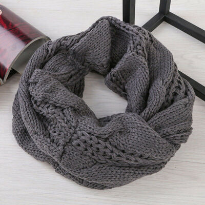 

Womens Warm Winter Infinity Circle Cable Knit Cowl Neck Thick Scarf Shawl Wrap