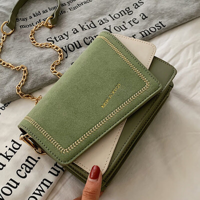 

French small crowdsourcing 2019 new fashion frosted chain Messenger bag simple texture shoulder bag