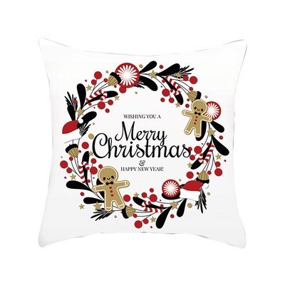 

New Hot Christmas Decorative Pillowcase Square Printed Throw Pillow Cover Santa Claus Throw Pillowcase For Home Office