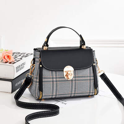 

Upper New Little Womens Style Korean Version Fashion Chequered Ladies Handbag with One Shoulder