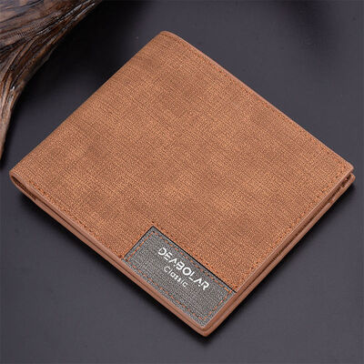 

2019 New Style Fashion Hot Top Quality Mens Bifold Leather Wallet Money Holder Solid Billfold Purse Clutch
