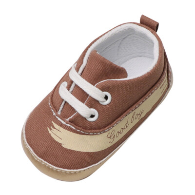 

Toddler Infant Baby Canvas Letter Crib Shoes Soft Sole Anti-slip Single Shoes