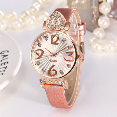 

Luxury Women Romantic Love Roman Numerals Wrist Watch Leather Strap Designer Ladies Clock Simple Dress Gfit Zegarki Damskie