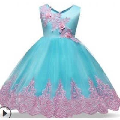 

Baby Kids Girl Party Bow Princess Dress Flower Wedding Bridesmaid Formal Dresses