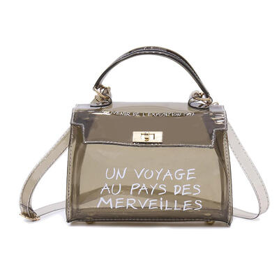 

Clear Transparent PVC Shoulder Bags Women Fashion Candy Color Jelly Handbag
