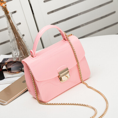 

Jelly bag 2019 explosion trend trend wild lock solid color handbag wholesale fashion art candy color handbag