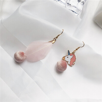 

2019 new brand design hand made light blue badminton ball earrings generous minimalist gift for women