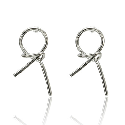 

New Vintage Earrings Knotted Earrings for women gold color Geometric statement earring fashion jewelry Gift