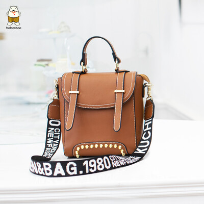 

North bag Qingbin womens bag double shoulder bag womens spring small backpack Korean version bag rivet x