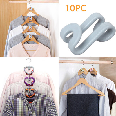 

〖Follure〗10Pcs Creative Mini Flocking Clothes Hanger Home Easy Hook Closet Organizer