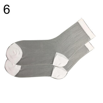

Striped Heart Dots Bow Women Summer Ultra Thin Transparent Over Ankle Socks