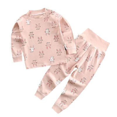 

Autumn Baby Kids Girls Boys Cartoon Print Sleepwear Set Long Sleeve Blouse TopsPants Pajamas
