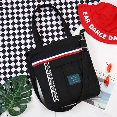 

2019 Brand Designer Canvas Bags Fashion Women Large-Capacity Shoulder Bags Casual Reusable Shopping Bags Dirt-Proof Handbags