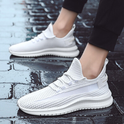 

Mens shoes summer trend mesh sports leisure summer mens mesh breathable hollow thin white shoes