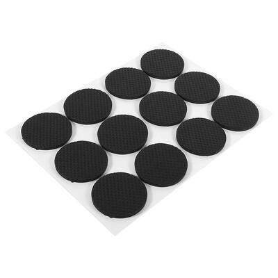 

12Pcs Black Self Adhesive Floor Protectors Furniture Sofa Table Chair Rubber Feet Pad Round floor protector rubber pads