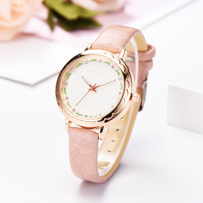 

〖Follure〗Fashion Simple And Simple Leisure Twigs Scale Leather With Strap Ladies Watch