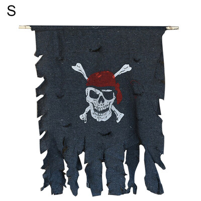 

Halloween Pirate Skull Flat Hanging Ragged Banner Festival Party Decoration