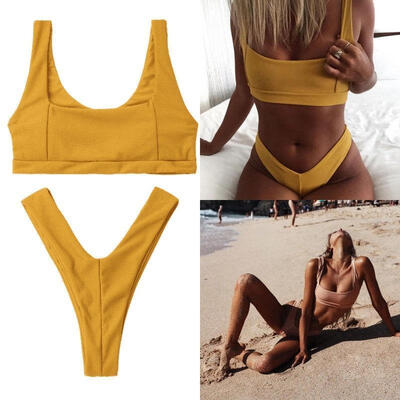 

Women Push-up Padded Bra Bandage Bikini Set Swimsuit Triangle Swimwear Bathing