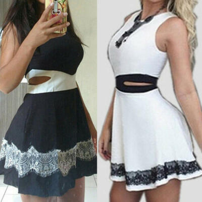

Women Lady Summer Short Sleeve Casual Blouse Loose Top T-shirt Party Mini Dress
