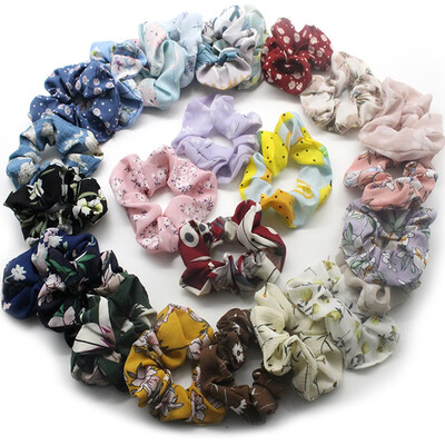 

〖Follure〗Hair Chiffon Elastics Hair Ties 25 Style Bright Colorful Bobbles Bands Women