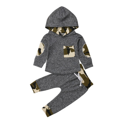 

Newborn Baby Boys Clothes Dinosaur Hooded Tops Sweatshirt Pants Set Infant Outfits