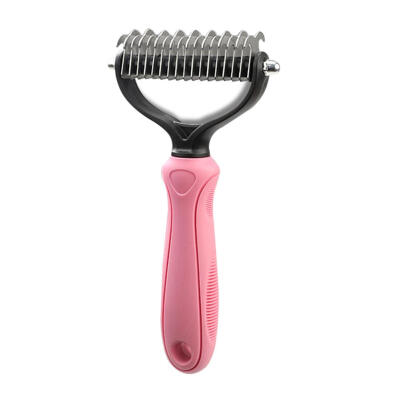 

Pet Dog Knot Rake Comb Double-Sided Stainless Steel Pets Hair Removal Brush