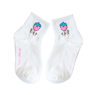 

Women Casual Harajuku Cartoon Print Breathable Moisture Wicking Deodorant Elastic Athletic Work Socks