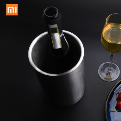 

Xiaomi Circle Joy Stainless Steel Ice Bucket Dual Layer Efficient Insulation Mini Ice Drink Bucket For Whisky Champagne Wine Juice