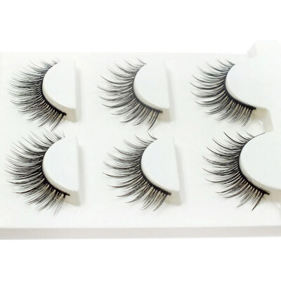 

〖Follure〗3Pairs Long Cross False Eyelashes Makeup Natural Fake Thick Black Eye Lashes B