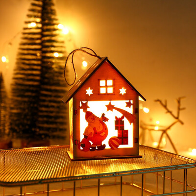 

Siaonvr Small Wooden LED House Lighted Cabin For Party Wedding Decoration Christmas Toy