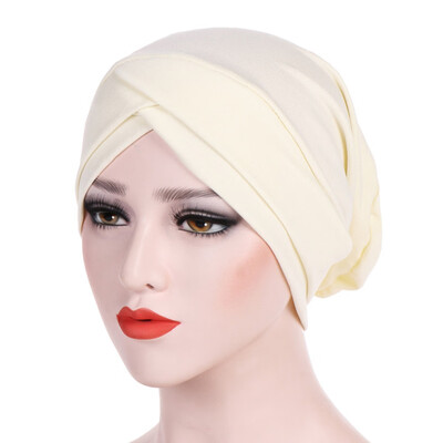 

Women Turban Hijab Cap Islamic Head Wrap Elastic Bandanas Cancer Chemo Cap Head Scarf For Hair Loss Accessories
