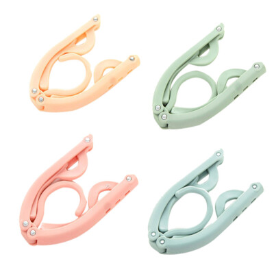 

〖Follure〗New Magic Portable Folding Plastic Coat Hanger Travel Foldable Hanger 4PCS