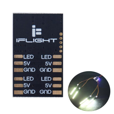 

Siaonvr iFlight 2-6S LED Strip Smart Controller Board Supports 4 LED For RC FPV Drone