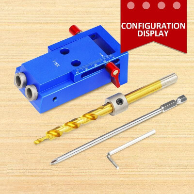 

Pocket Aluminium Alloy Oblique Hole Jig Kit System for Wood Working Punch Locator with 95mm Puncher Woodworking Tool Set