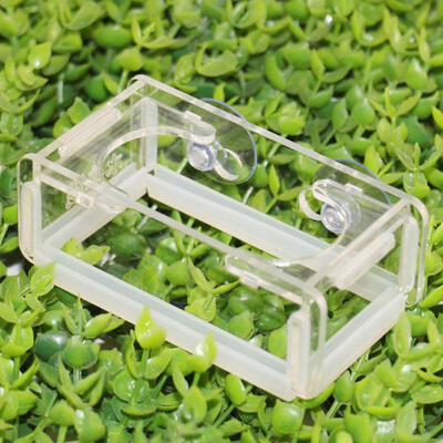 

Greensen Acrylic Fish Food Feeder for Fish Tank Aquarium with Suction Cup Simple Installation