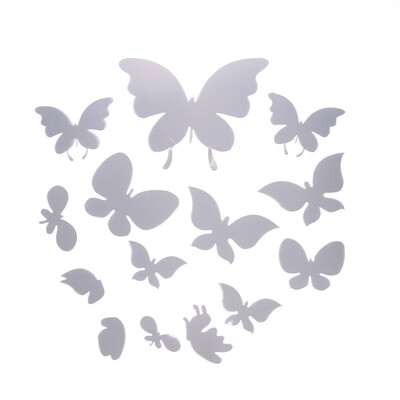 

Removable Crystal Acrylic Mirror Butterfly Wall Decals Fashion DIY Stickers