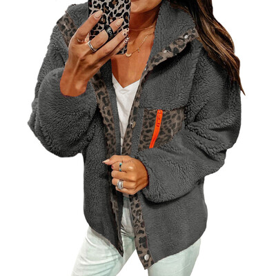 

Womens Thick Warm Autumn Winter Coat Lapel Zipper Long Sleeve Outwear Jackets