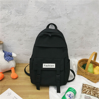 

Junior high school students double-shoulder bag Korean high-school ins high-capacity simple day system high-capacity