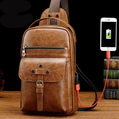 

Tailored Men Vintage Waterproof Multifunction Outdoor Casual Messenger Bag Chest Bag