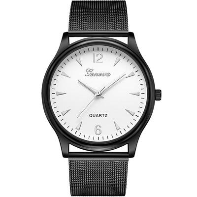 

GENEVA Hot Sale Women Watches Luxury Mesh Band Stainless Steel Quartz Wristwatch Ladies Business Watch Reloj Mujer
