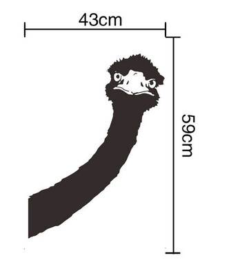 

〖Follure〗Ostrich Head Stickers Decorative Creative Removable Wall Stickers