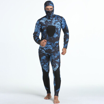 

Saidsome Men 5mm Neoprene Thermal Wetsuits Scuba Diving 2 Pieces Swim Suit Jackets Pants diving suit diving water diving mask