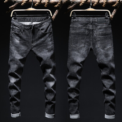 

Gobestart Fashion Mens Casual Personality Printing Slim Fit Denim Jeans Pants