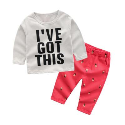 

Children Sets for baby boy Spring&Autumn long sleeve suit Korean cotton children T-shirt trousers