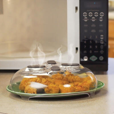 

Microwave oven overflow cover Anti Sputtering Food Magnetic Lids Splash Hover Steam Vents Guard
